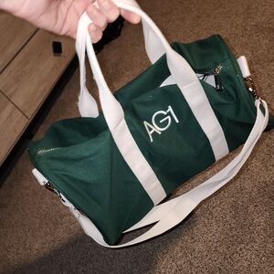 Brand New AG1 Slouchy Small Duffel - Green and White